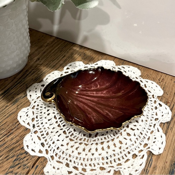 ❤️ CARLTON WARE “Rouge Royale” Small Leaf Dish – Vintage Porcelain - Picture 1 of 8
